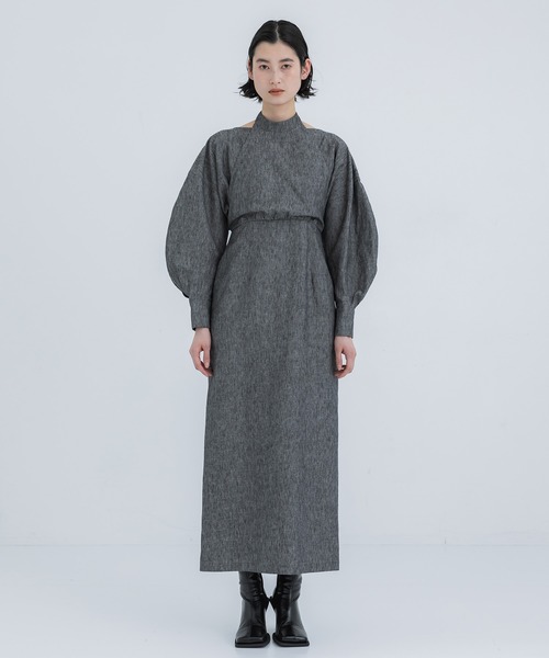 ワンピース CLANE 25AW LAYERED SHEER ONEPIECE CLANE ドレス 「CLANE/クラネ」HALTER LAYERED ONEPIECE