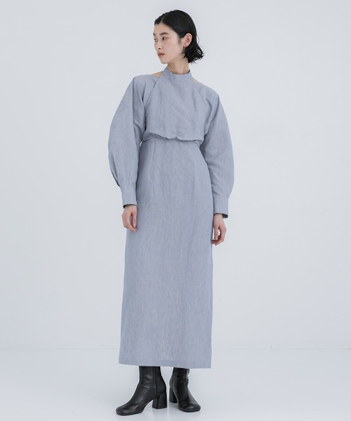 ドレス 「CLANE/クラネ」HALTER LAYERED ONEPIECE/ホルターレイヤード 