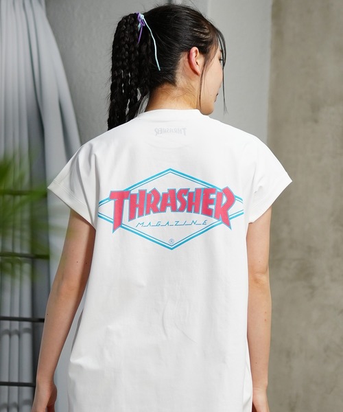 タンクトップ ノースリーブ 「ムラサキスポーツ限定」THRASHER/スラッシャー 水陸両用  UVケア タンクトップ TC-001 レディース メン | THRASHER | 01