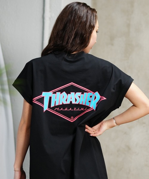タンクトップ ノースリーブ 「ムラサキスポーツ限定」THRASHER/スラッシャー 水陸両用  UVケア タンクトップ TC-001 レディース メン | THRASHER