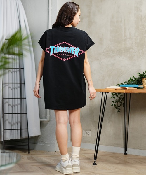 タンクトップ ノースリーブ 「ムラサキスポーツ限定」THRASHER/スラッシャー 水陸両用  UVケア タンクトップ TC-001 レディース メン | THRASHER | 12