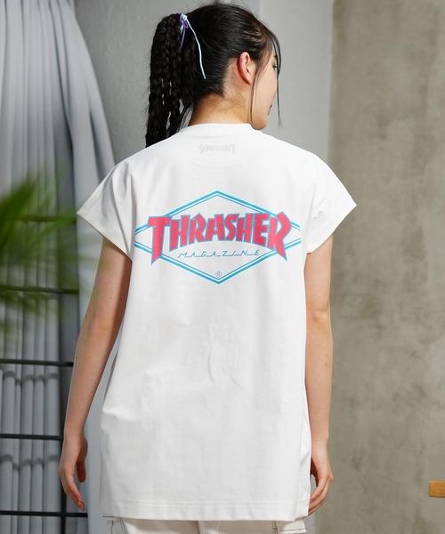 タンクトップ ノースリーブ 「ムラサキスポーツ限定」THRASHER/スラッシャー 水陸両用  UVケア タンクトップ TC-001 レディース メン | THRASHER | 04