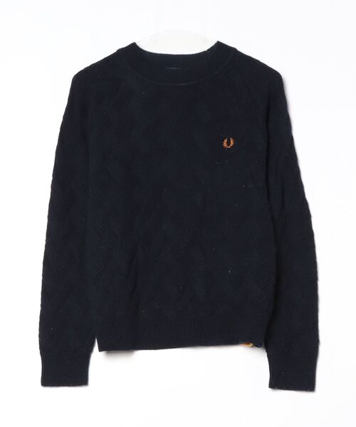 FRED PERRY」 長袖ニット 8 ブラック レディース : 82307481 