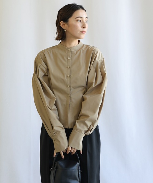 美品 CEaRET シーレット ウエストタックブラウス 白 2 シーレット select MOCA（セレクトモカ） ブラウス シャツ ウエストタックブラウス