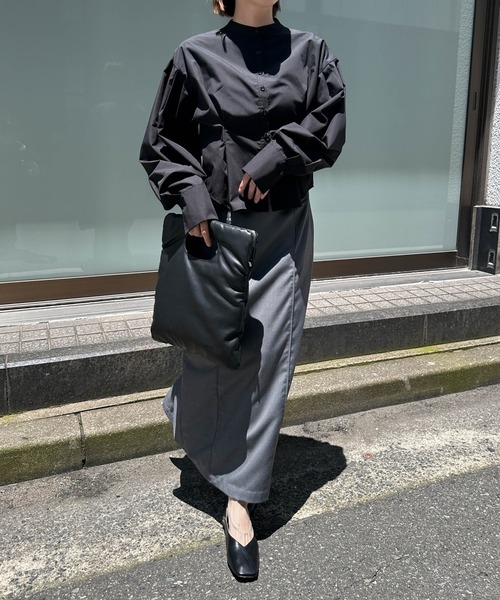 MACHATT  イタリアンタックメモリーブラウス　黒 マチャット machatt♡イタリアンタックメモリーブラウス - メルカリ