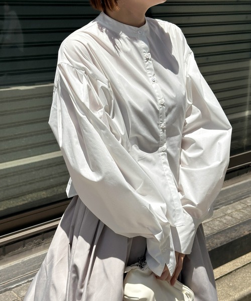 美品 CEaRET シーレット ウエストタックブラウス 白 2 シーレット select MOCA（セレクトモカ） ブラウス シャツ ウエストタックブラウス