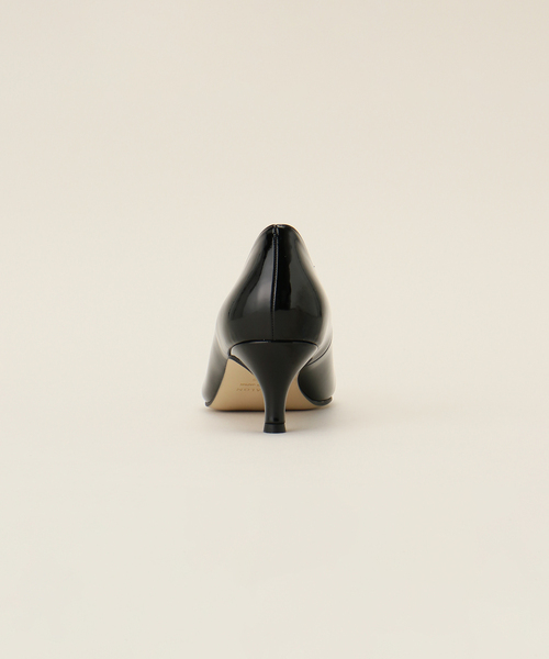 美品ルタロン ポインテッドソフトフラット ブラックパンプス5cm
