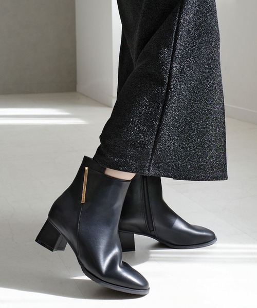 AmiAmi（アミアミ） ブーツ ゴールドプレートショートブーツ