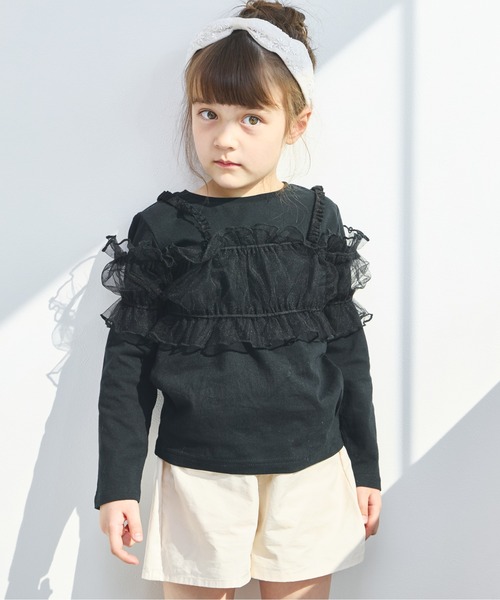 美品　アナスイミニ ビスチェ Tシャツ キュロット 3点セット　140 チェックビスチェ+Tシャツセット(120cm 白): キッズ - ナルミヤ