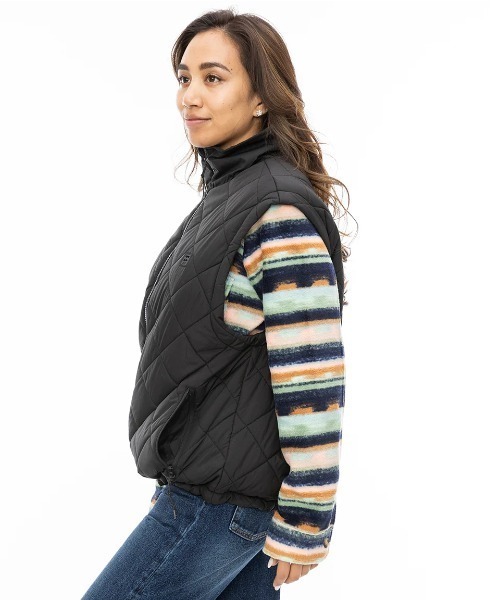 ベスト ジレ BILLABONG レディース TRANSPORT PUFFER VES ベスト/ビラボンキルティングドローコード付きベスト レディース セール】BILLABONG レディース TRANSPORT PUFFER VES ベスト