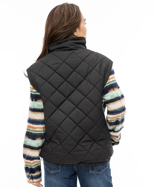 ベスト ジレ BILLABONG レディース TRANSPORT PUFFER VES ベスト/ビラボンキルティングドローコード付きベスト レディース BILLABONG ベスト ジレ レディース TRANSPORT PUFFER VES ベスト