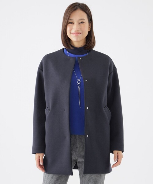 TRANS WORK（トランスワーク） ノーカラーコート コート 「STORY掲載