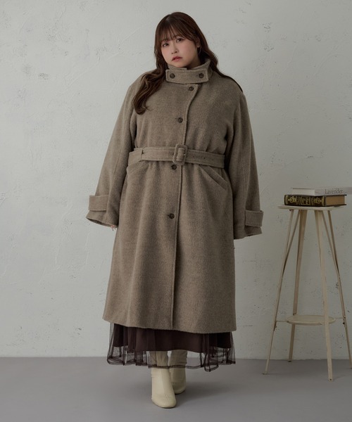 【新品タグ付き】Louiosy ルオシー　チャーム付き2wayカラーコート　3L Louiosy（ルオシー） コート アウター 「大きいサイズ」チャーム付き