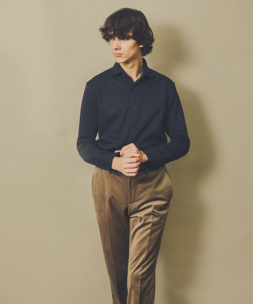 ABAHOUSE（アバハウス） シャツ 「FLEX SHIRTS」千鳥柄フクレガ
