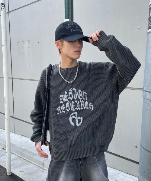 セーター ニット 韓国ブランド NOMANUAL ノーマニュアル OVERDYED 