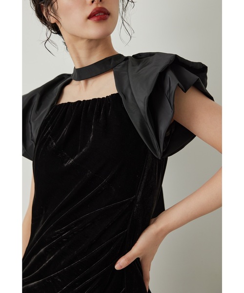 niana（ニアナ） ドレス ドレープベロアドレス ドット パーティー