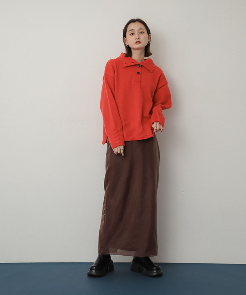 SENSE OF PLACE by URBAN RESEARCH スカート オーガンジーレイヤード