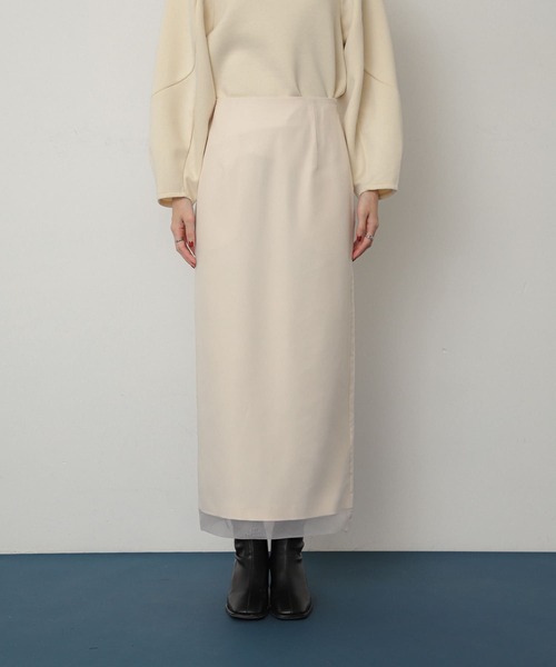 SENSE OF PLACE by URBAN RESEARCH スカート オーガンジーレイヤード