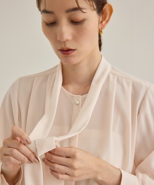 ROPE'（ロペ） ブラウス シャツ 「洗える」ボウタイブラウス「春服