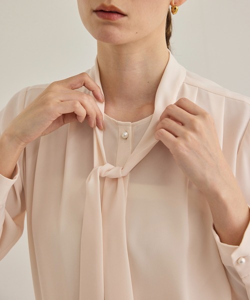 ROPE'（ロペ） ブラウス シャツ 「洗える」ボウタイブラウス「春服