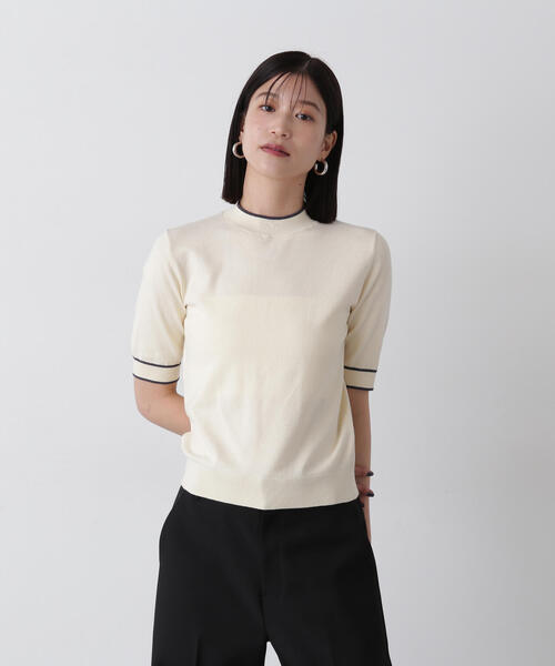 NATURAL BEAUTY BASIC 長袖カーディガン　七分袖セット N.Natural Beauty Basic アンサンブル バイカラーカーディガン