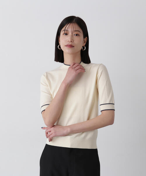 N.Natural Beauty Basic アンサンブル バイカラーカーディガン