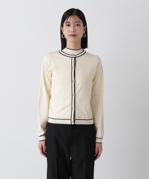 N.Natural Beauty Basic アンサンブル バイカラーカーディガン