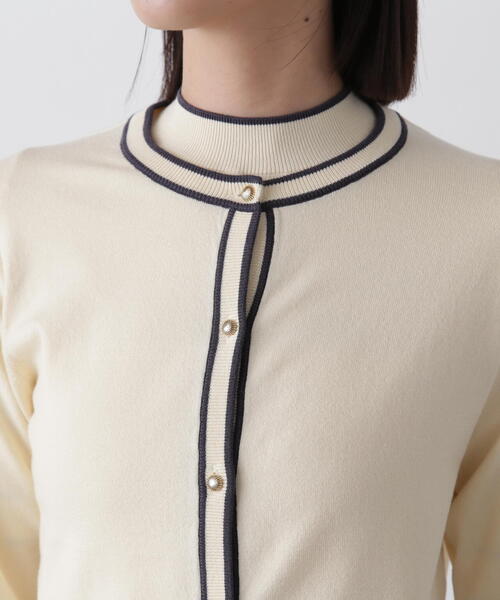 N.Natural Beauty Basic アンサンブル バイカラーカーディガン