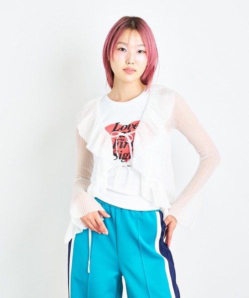 タンクトップ ノースリーブ LOVEハート レディース : ZOZOTOWN Yahoo