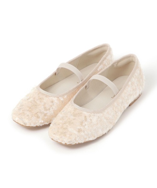 1度使用美品　スパンコール　フラットバレエシューズ SY＞スパンコールバレエ フラット10○↑（バレエシューズ）｜SY