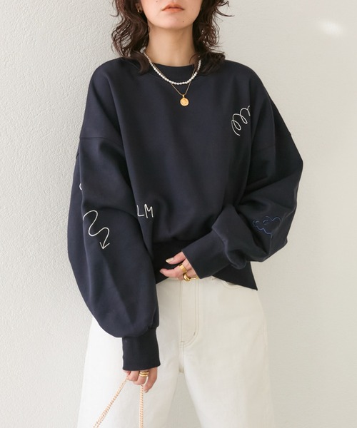 tシャツ 「遊び心」マルチ刺繍スウェット レディース