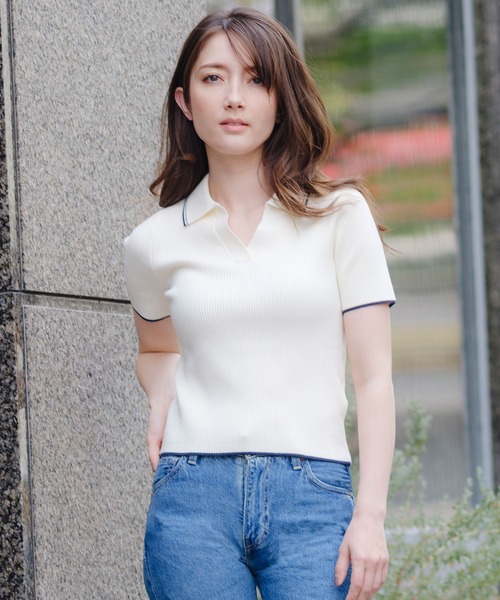 【新品】レザレクション　レディース　ポロシャツ　白　Sサイズ POLO SHIRTS - Resurrection レザレクション オフィシャルサイト
