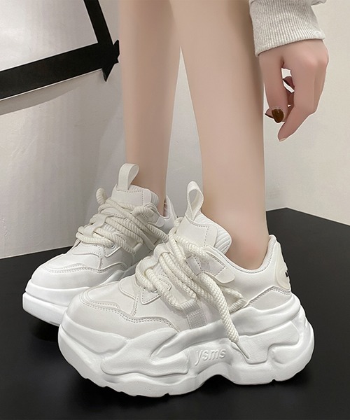 Lace Ladies スニーカー 厚底 ボリューム アグリー ダッド