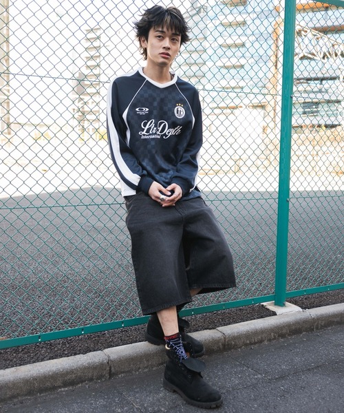LTR DEPTH tシャツ LTR DEPTH/ラインスリーブゲームロンT メンズ