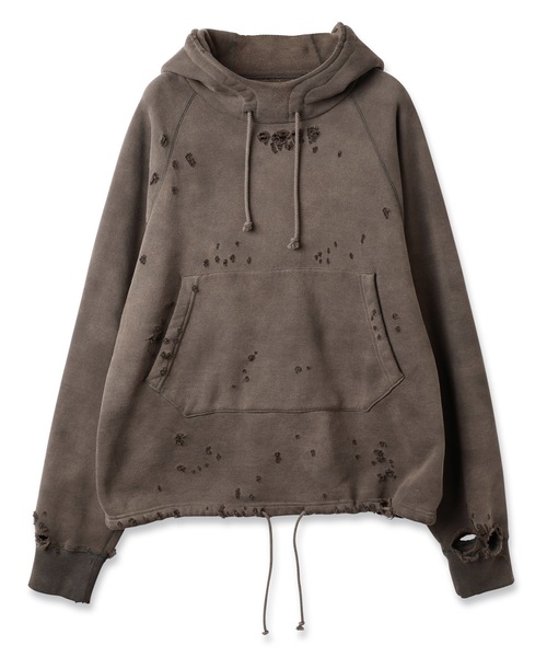 JieDa（ジエダ） パーカー DAMAGE PULLOVER HOODIE メンズ レディース