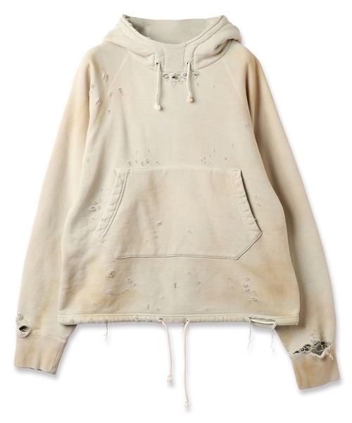 JieDa DAMAGE SWEAT HOODIE ダメージ加工 パーカー JieDa（ジエダ） パーカー DAMAGE PULLOVER HOODIE メンズ レディース