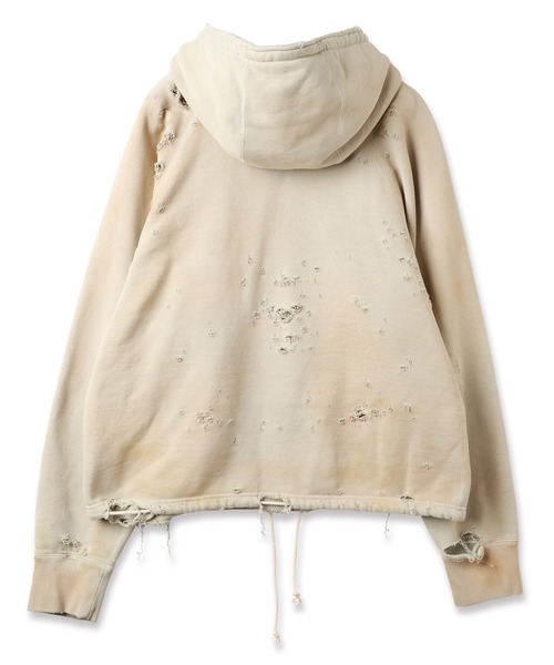 JieDa（ジエダ） パーカー DAMAGE PULLOVER HOODIE メンズ レディース