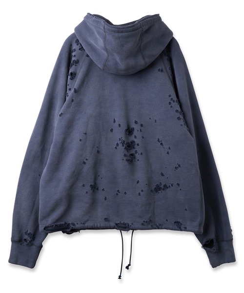 JieDa DAMAGE SWEAT HOODIE ダメージ加工 パーカー JieDa（ジエダ） パーカー DAMAGE PULLOVER HOODIE メンズ レディース