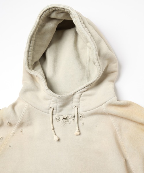 JieDa DAMAGE SWEAT HOODIE ダメージ加工 パーカー JieDa（ジエダ） パーカー DAMAGE PULLOVER HOODIE メンズ レディース