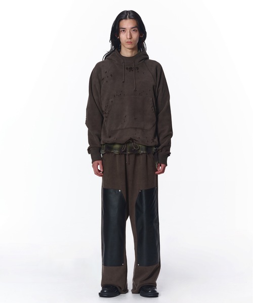 JieDa DAMAGE SWEAT HOODIE ダメージ加工 パーカー JieDa（ジエダ） パーカー DAMAGE PULLOVER HOODIE メンズ レディース