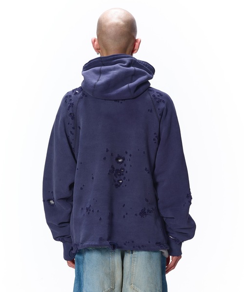 JieDa（ジエダ） パーカー DAMAGE PULLOVER HOODIE メンズ レディース