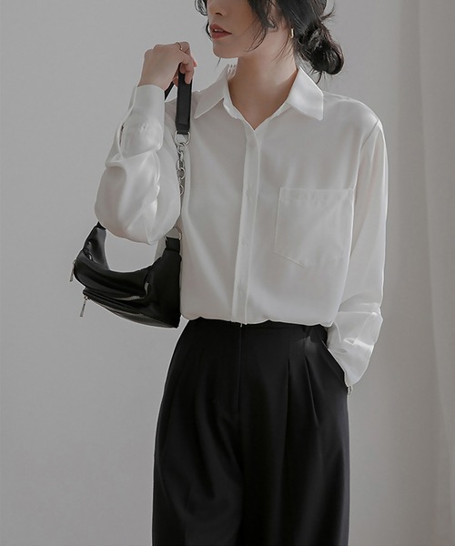 プラダ PRADA ワイシャツ ポプリンストレッチシャツ ブラック
