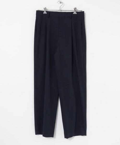 パンツ ATON　HIGH TWIST WOOL WIDE PANTS メンズの画像