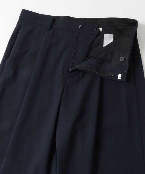 パンツ ATON　HIGH TWIST WOOL WIDE PANTS メンズの画像