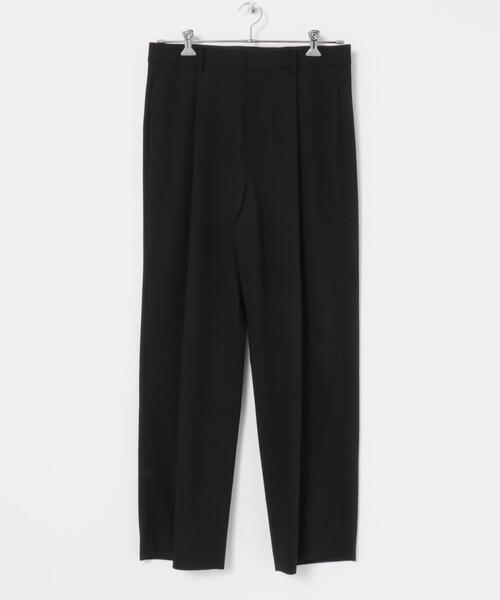 パンツ ATON　HIGH TWIST WOOL WIDE PANTS メンズの画像