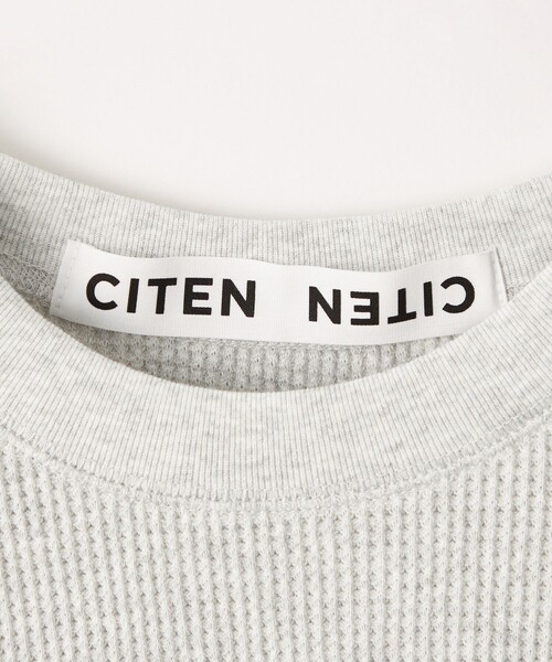 CITEN tシャツ 「CITEN」ソデギャザーワッフルロンT レディース