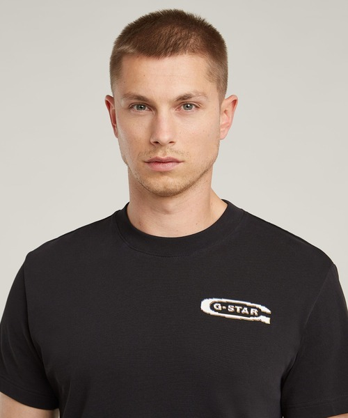  アーチロゴ グラフィック クラシック Tシャツ G-STAR RAW tシャツ BACK GRAPHIC ARCH T-SHIRT/バックプリント