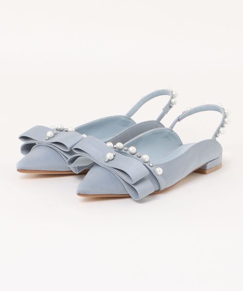 ツルバイマリコオイカワ Sissi パール ビジュー フラットパンプス サンダル TSURU by Mariko Oikawa】【Sissi】パール×ビジュー フラット