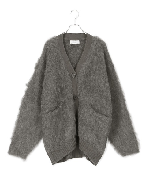 「ADAM ET ROPE'」 ニットカーディガン FREE チャコールグレー レディース_画像2