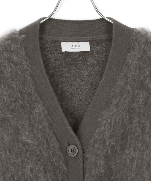 「ADAM ET ROPE'」 ニットカーディガン FREE チャコールグレー レディース_画像4